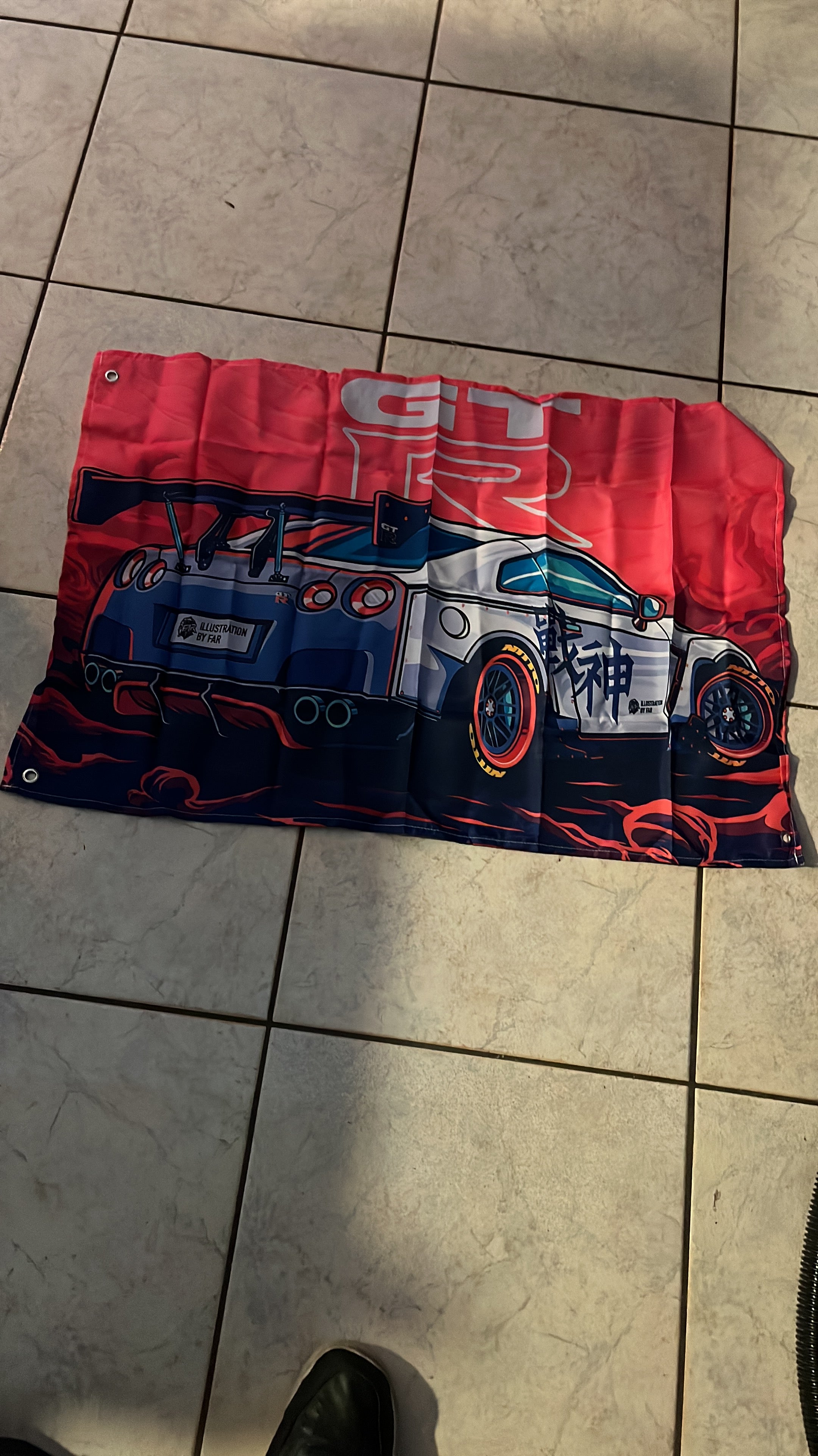 Nissan skyline gtr r35 flag