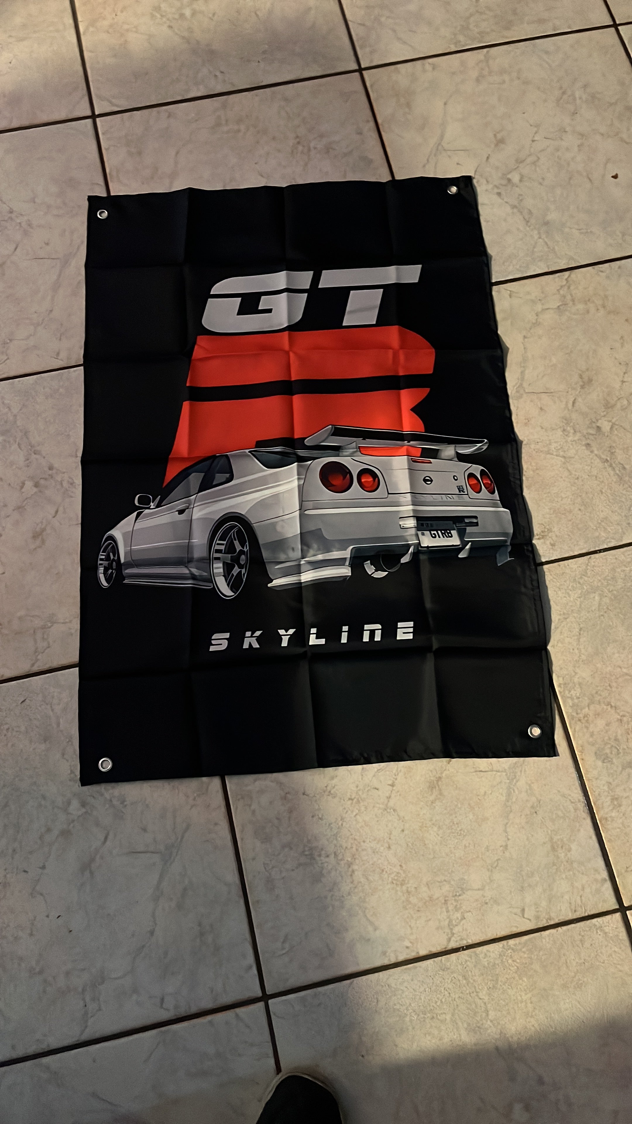 Nissan skyline gtr r34 flag