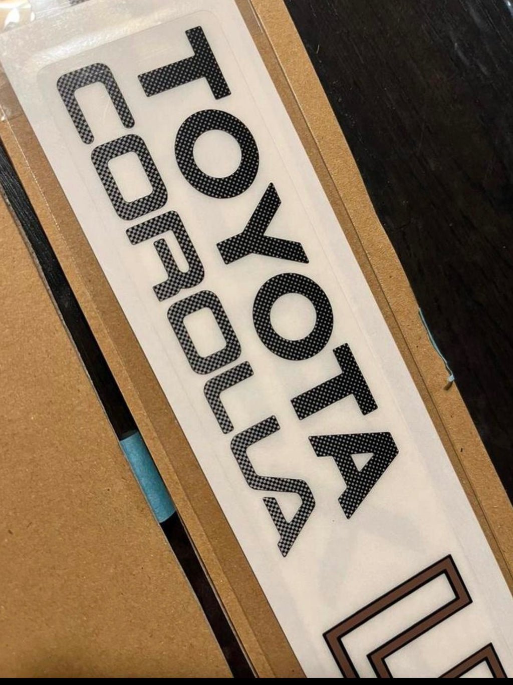 Toyota Corolla AE86 LEVIN rear stickers NOS